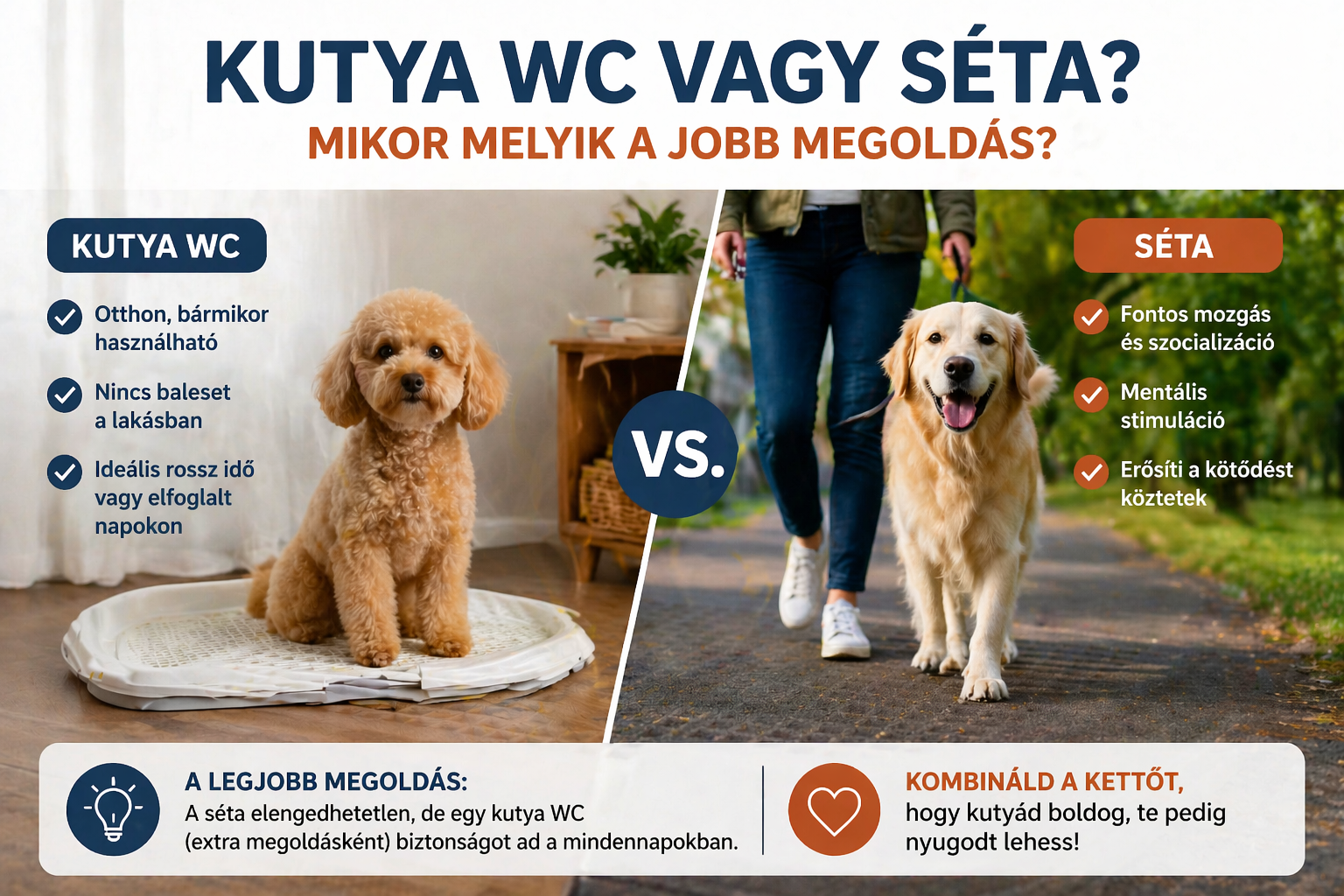 Kutya WC vagy séta? Mikor melyik a jobb megoldás?